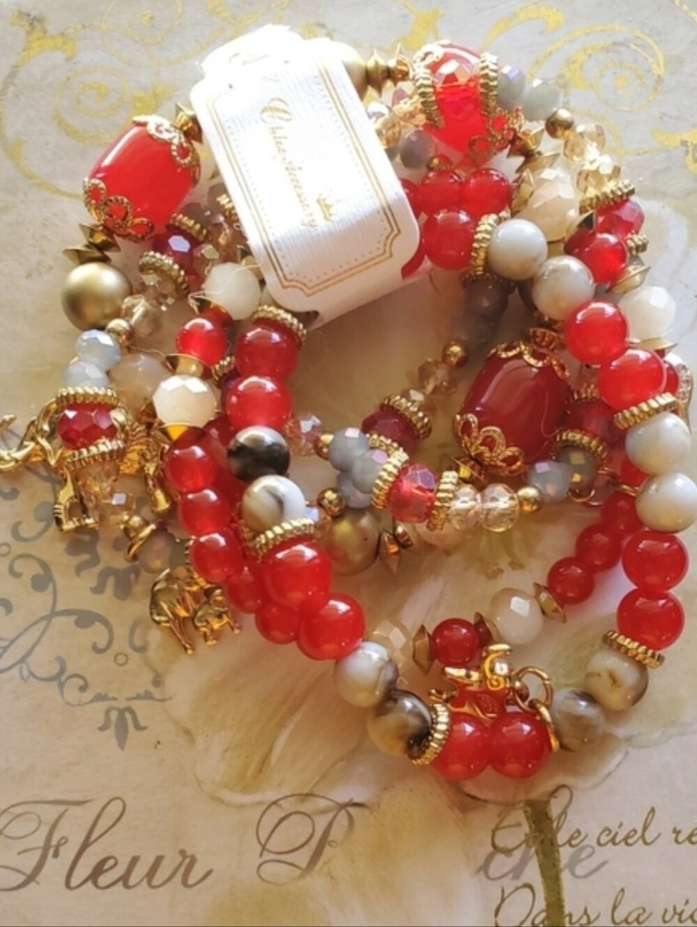 Red Stack Bracelet - Picture 3 of 3